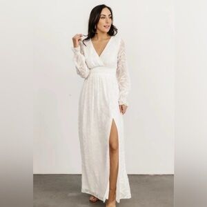 Baltic Born: Bridget Textured Maxi Dress - White